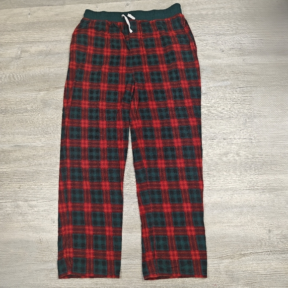 Little Sleepies Adult Tartan Pajamas Shirt Small Bottoms XL Plaid Red Green - Picture 6 of 13